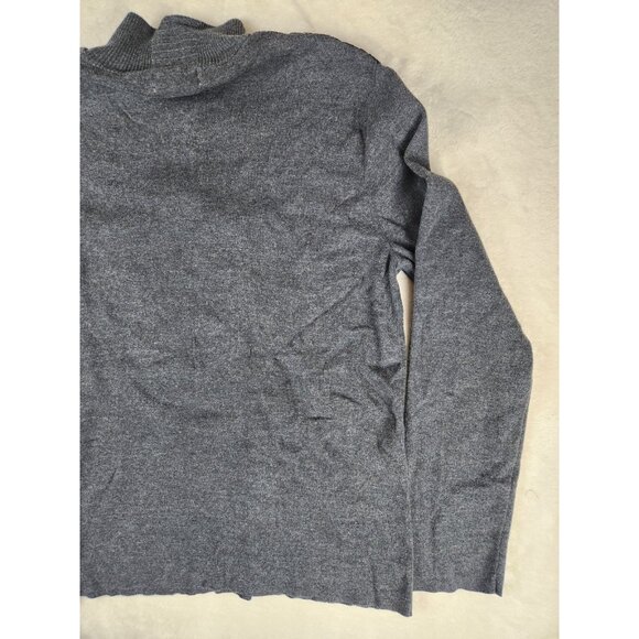 Calvin Klein Men's Sweater Size Med Pullover 1/4 Zip Shoulder Patch Cotton Gray - Picture 9 of 13